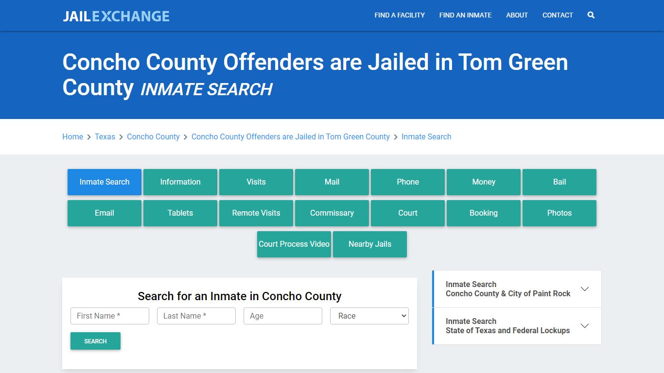 Concho County Inmate Search | Arrests & Mugshots | TX - Jail Exchange