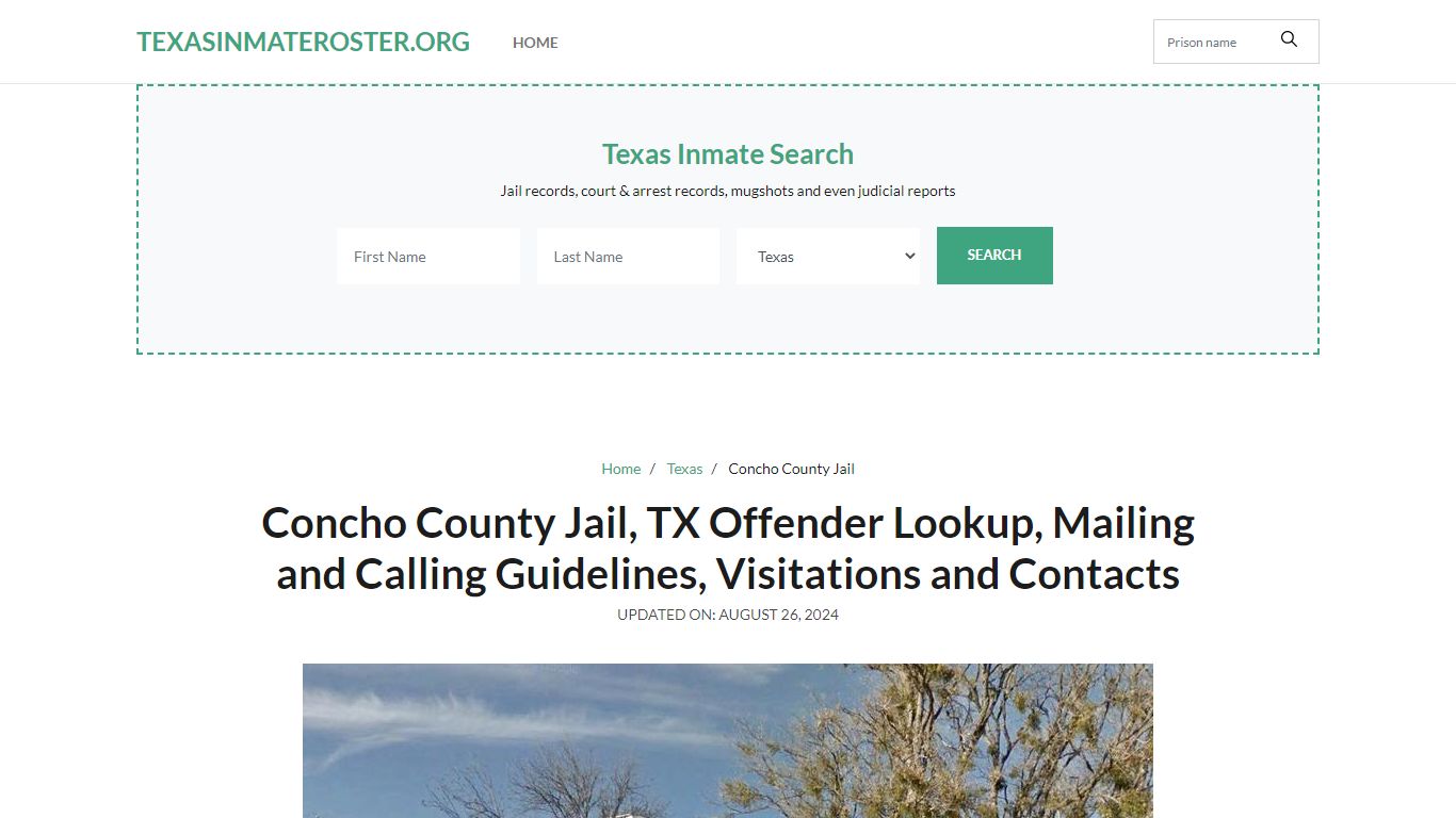 Concho County Jail, TX: Inmate Search Options, Visitations, Contacts